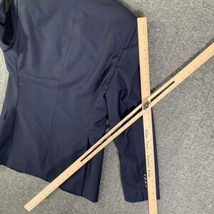 Carolina Herrera Blazer Jacket Men 38 Navy Blue Traditional Sport Coat Suit